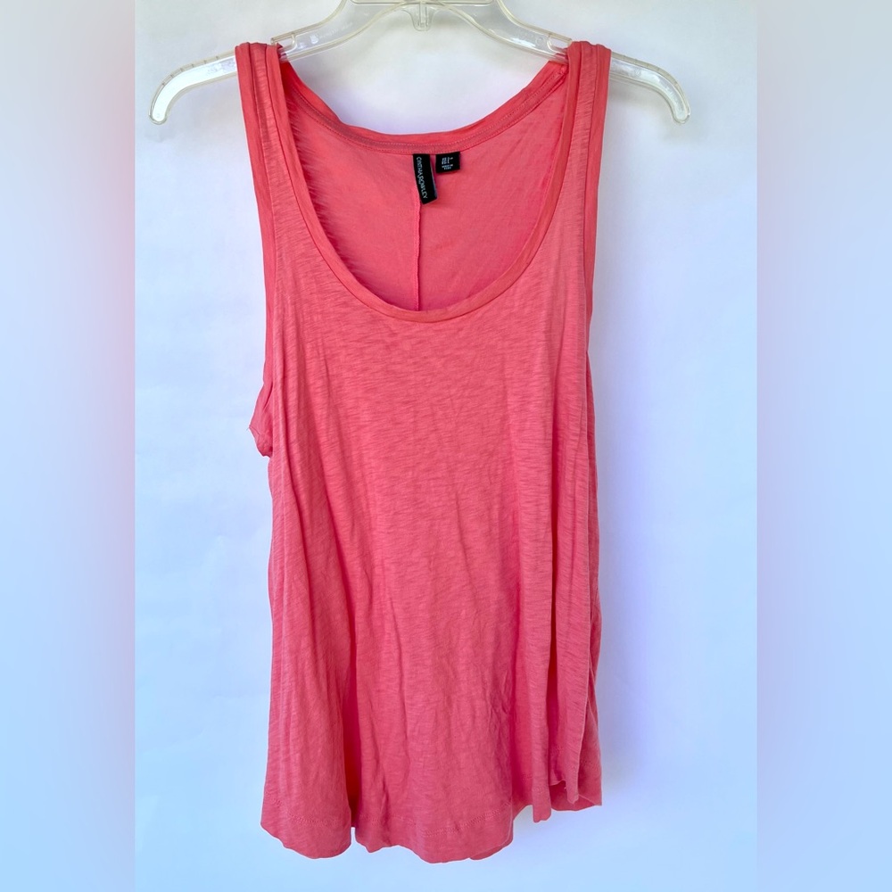 Cynthia Rowley %100 Pima cotton coral tank top size L